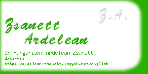 zsanett ardelean business card